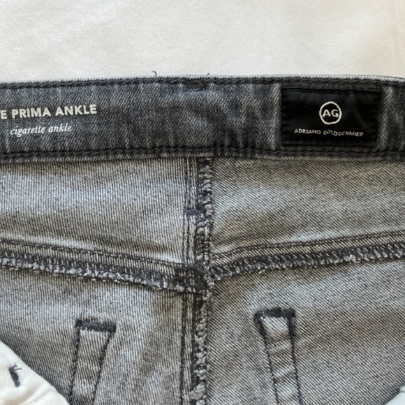 AG Jeans Grey Prima Cigarette Ankle Jeans - Sz 27 - Split Hem - Picture 5 of 5